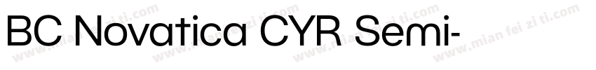 BC Novatica CYR Semi字体转换